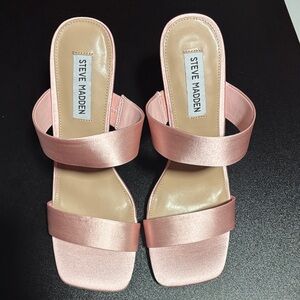 Steve Madden Satin Pink Heeled Sandals